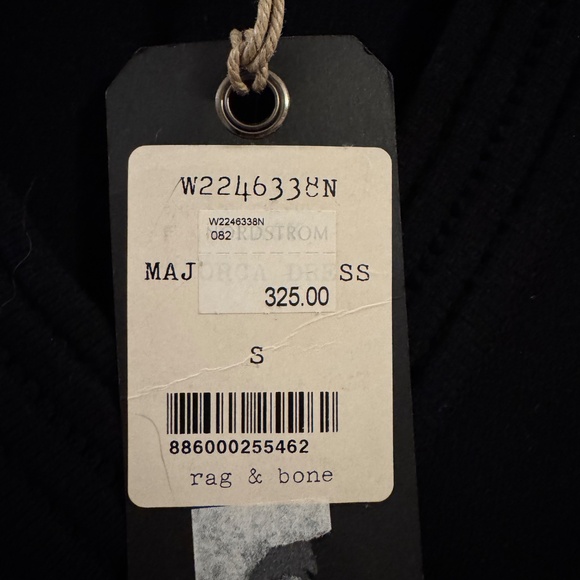 NWT Rag & Bone Knit V-Neck Little Black Dress (Size Small) - Picture 6 of 10